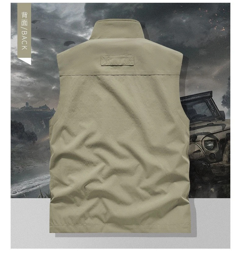 Mens Vests Waistcoat Utility Photographer Fishing Vest Sports Workwear Fisherman