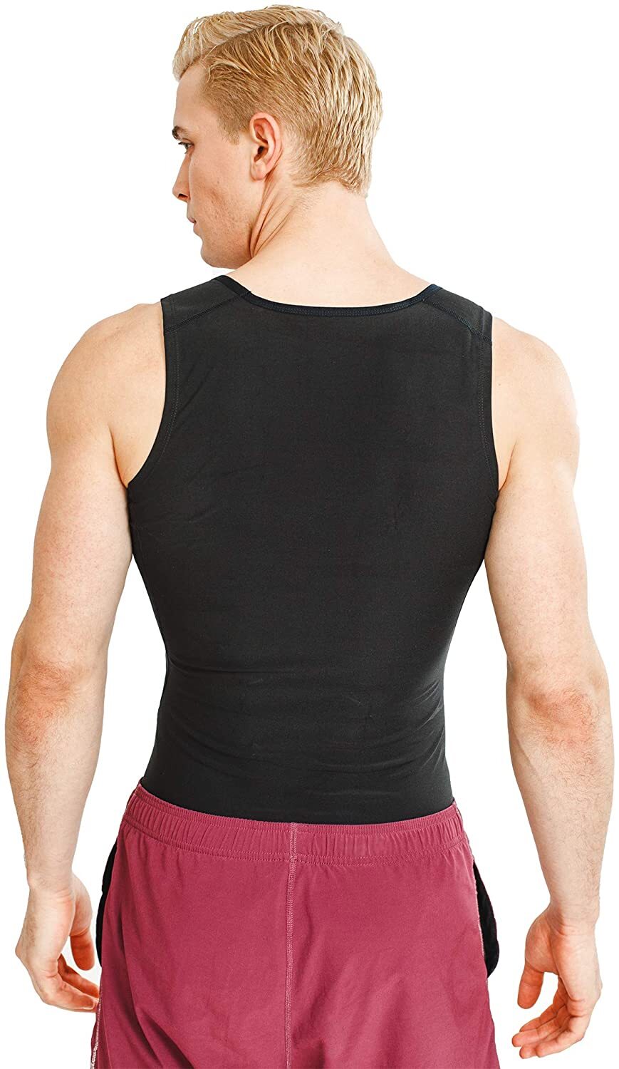 Athletic Sweat Sauna Vest Gynecomastia Compress Tank Top Men Slimming Shaper US