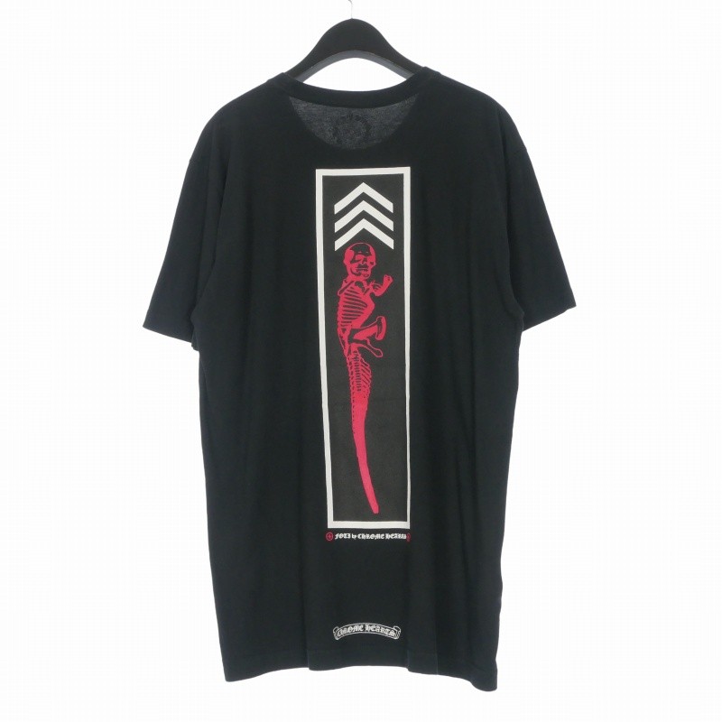 Chrome Hearts FOTI JARVIS Print T-Shirt L Black Cotton Short Sleeve