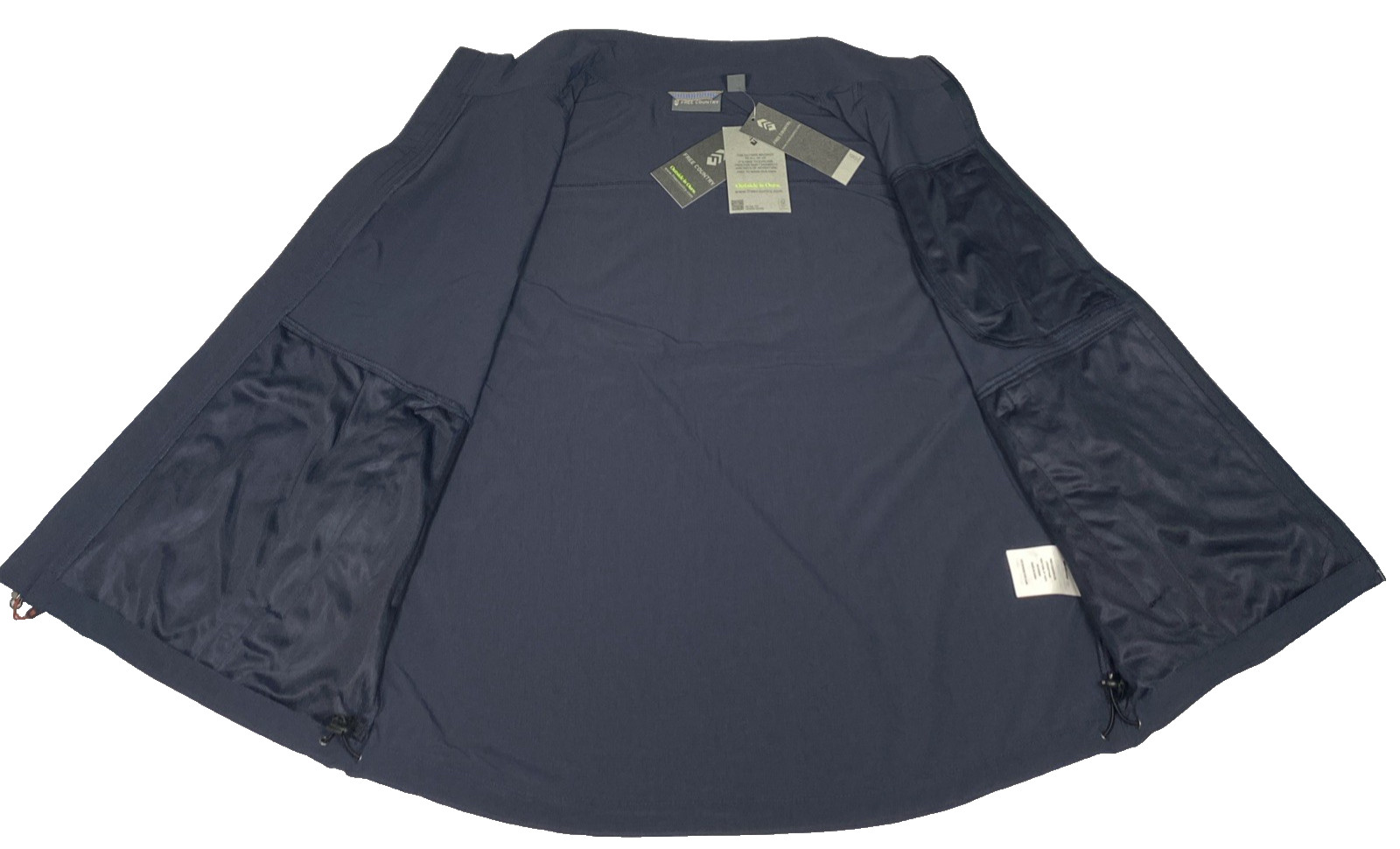 $80 Free Country Dark Navy Blue Stretch Rip Stop Adventure Vest Men’s Medium NWT