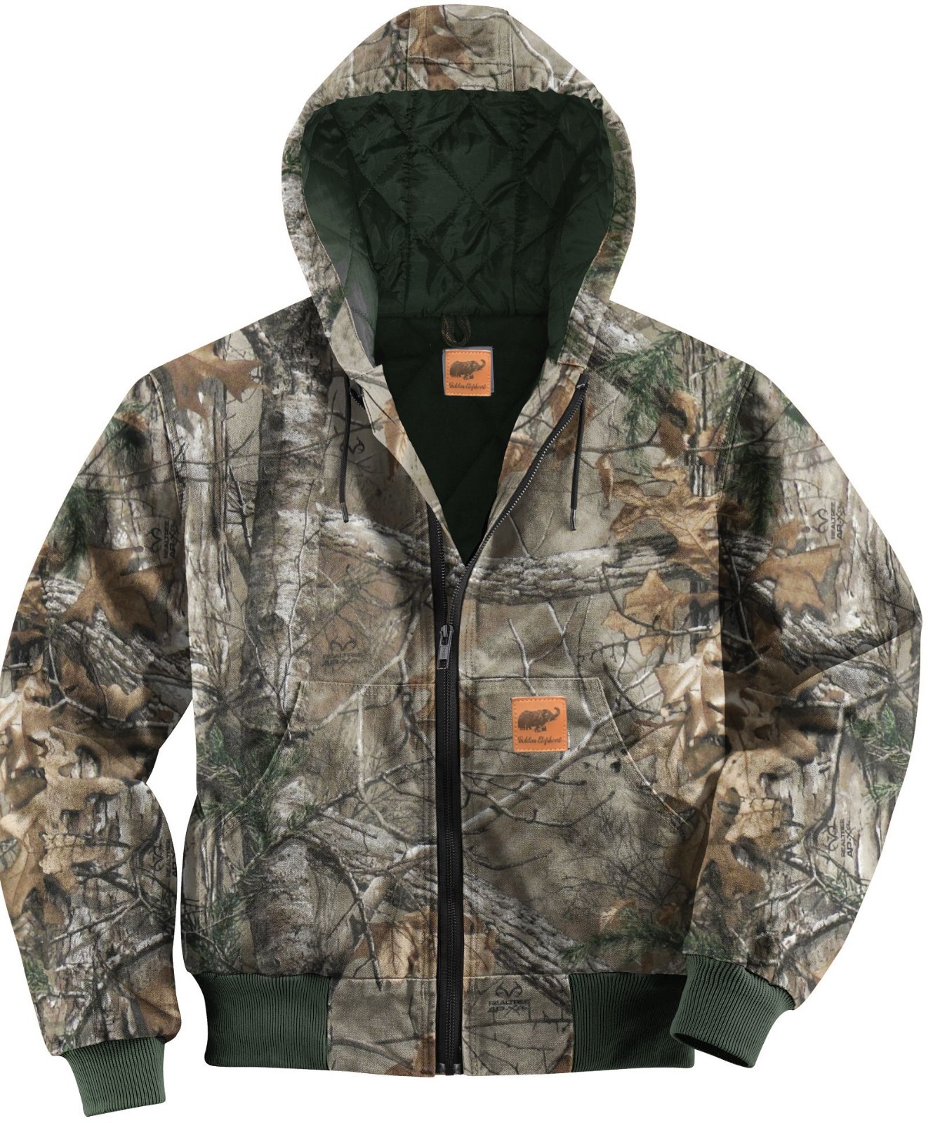 Men Sandstone Canvas Quilted Thermal Lined Duck Coat Winter Duck Jacket Work