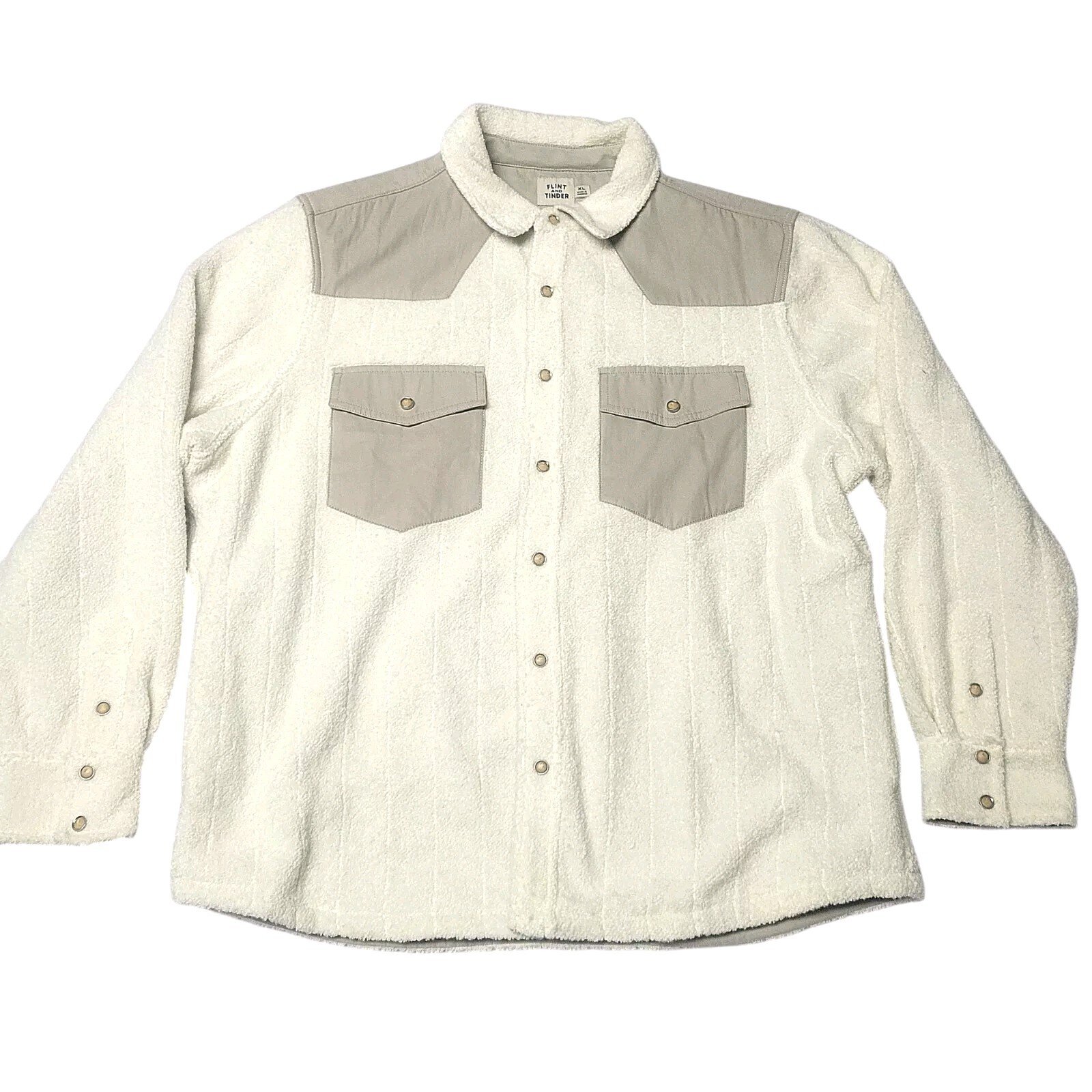 Huckberry Flint And Tinder Trucker Quilted Sherpa-Lined Field Shirt Shacket XL