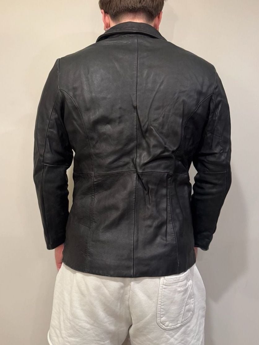 New Classic Black Leather Jacket For Men 100% Genuine Lambskin Real Leather