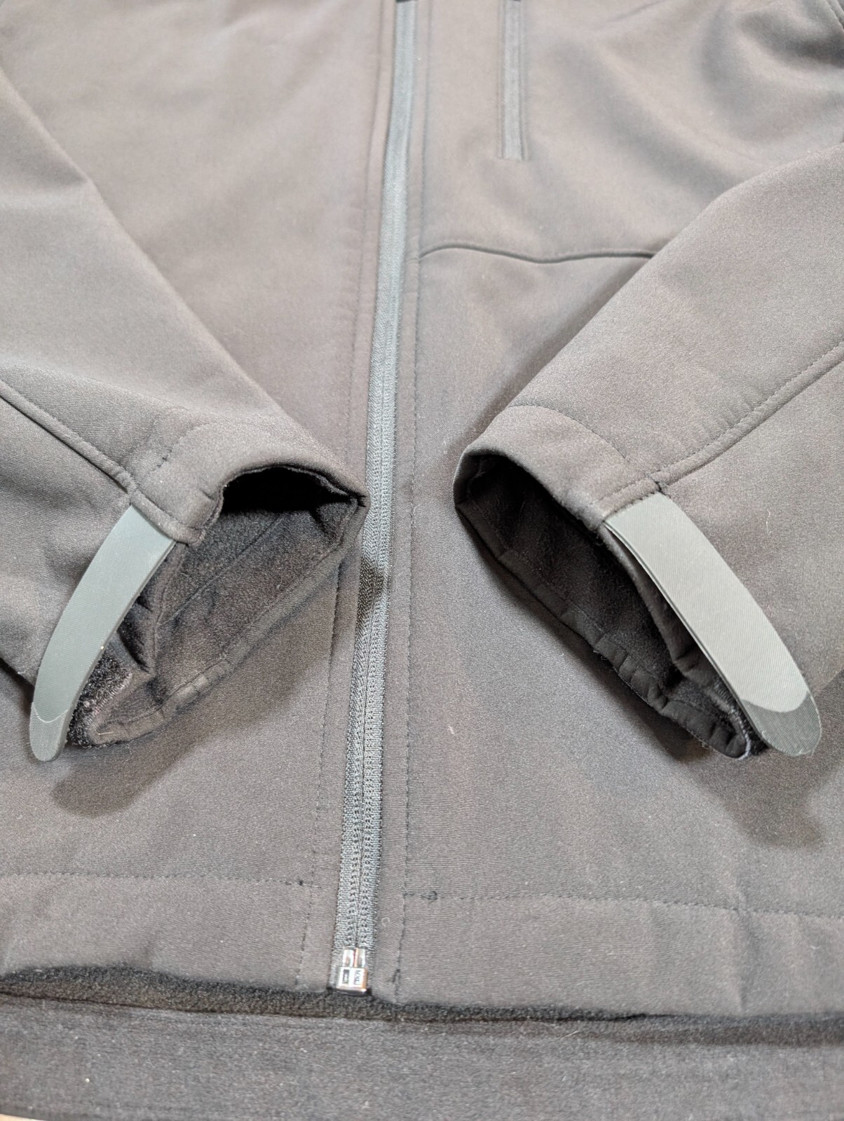 Tech By Tumi Jacket Men’s Medium Soft Shell Fleece Lined Full Zip Classic Gray