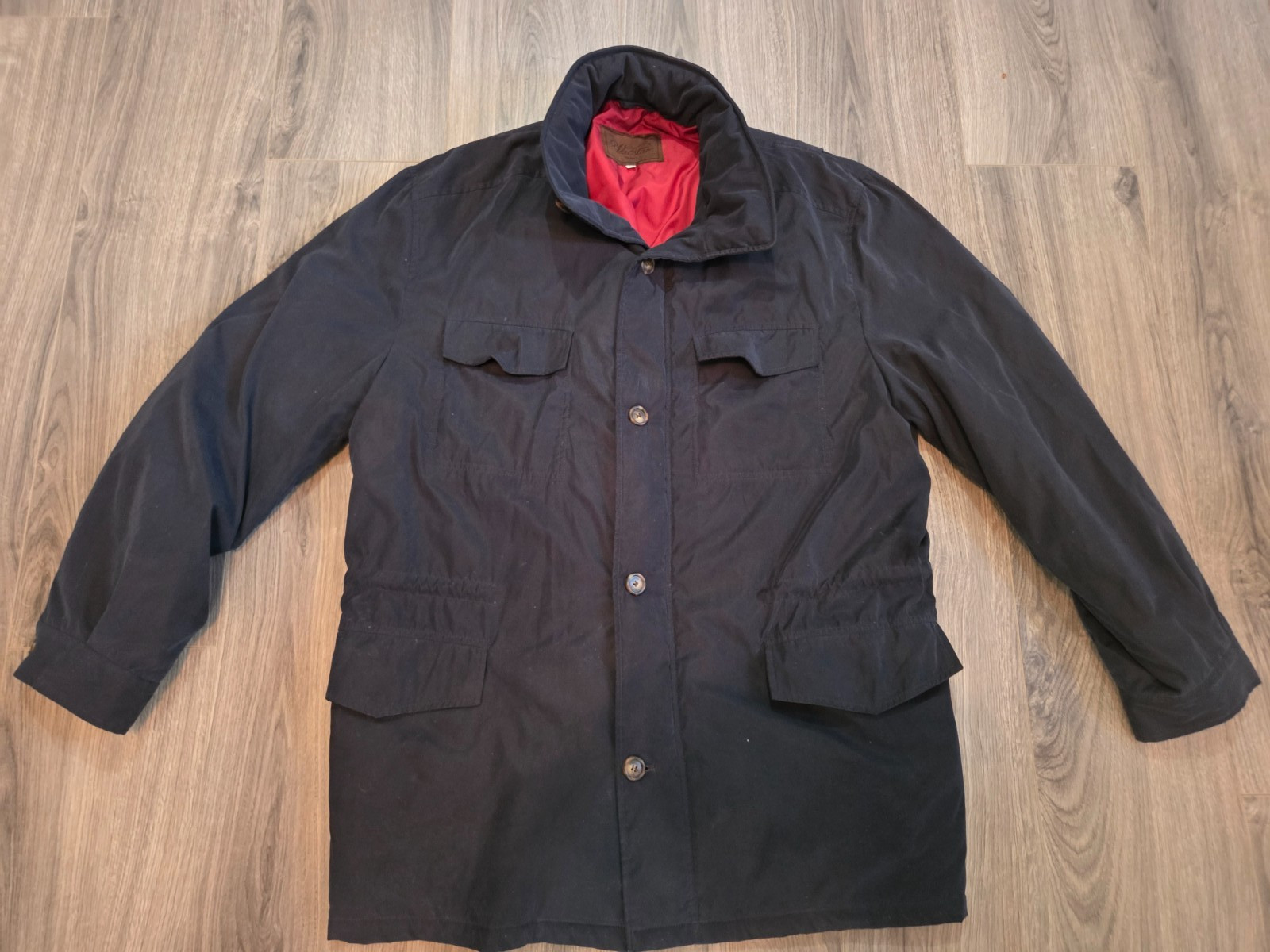VALSTAR VALSTARINO Black BOMBER Lined JACKET cashmere SOFT coat 54