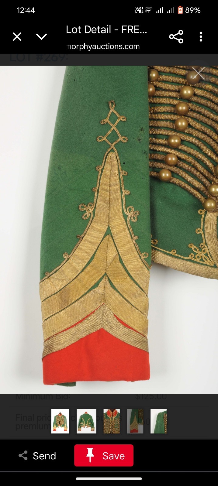 Men’s Green FRENCH Hussar Military Jacket, French green hussar jacket