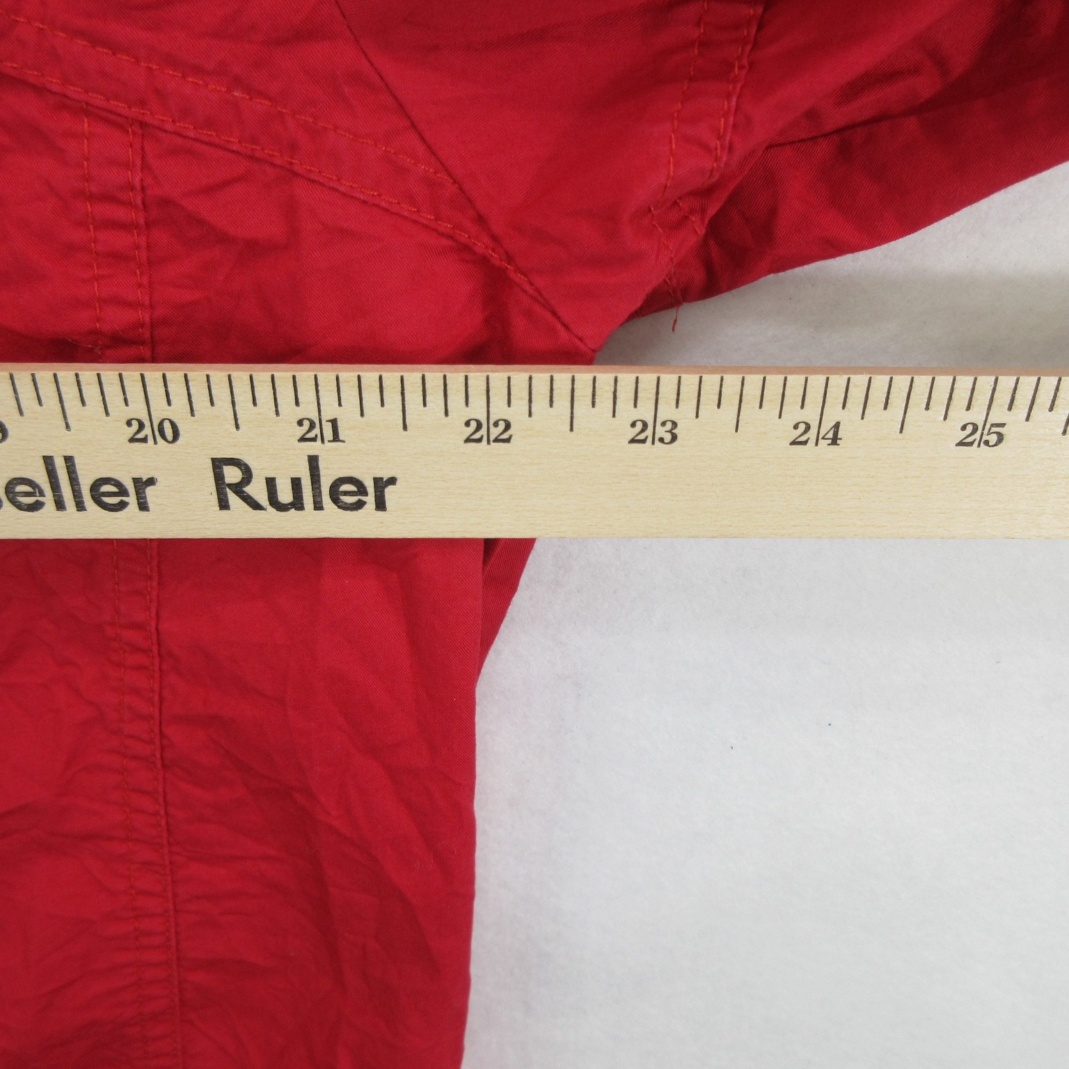 Bench Men’s Jacket XL Windbreaker Red Hooded Cotton Full Zip Lightweight