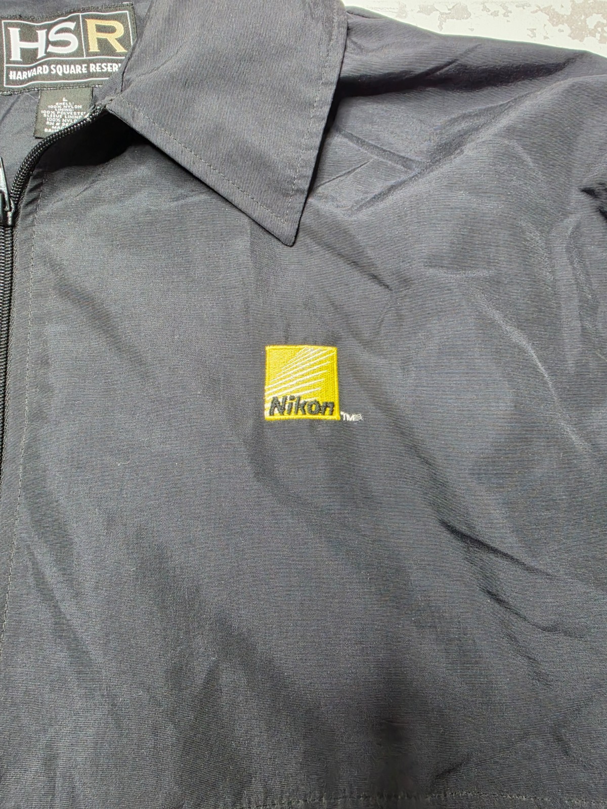 HSR Harvard Square Reserve NIKON Black Full Zip Jacket Adult Large