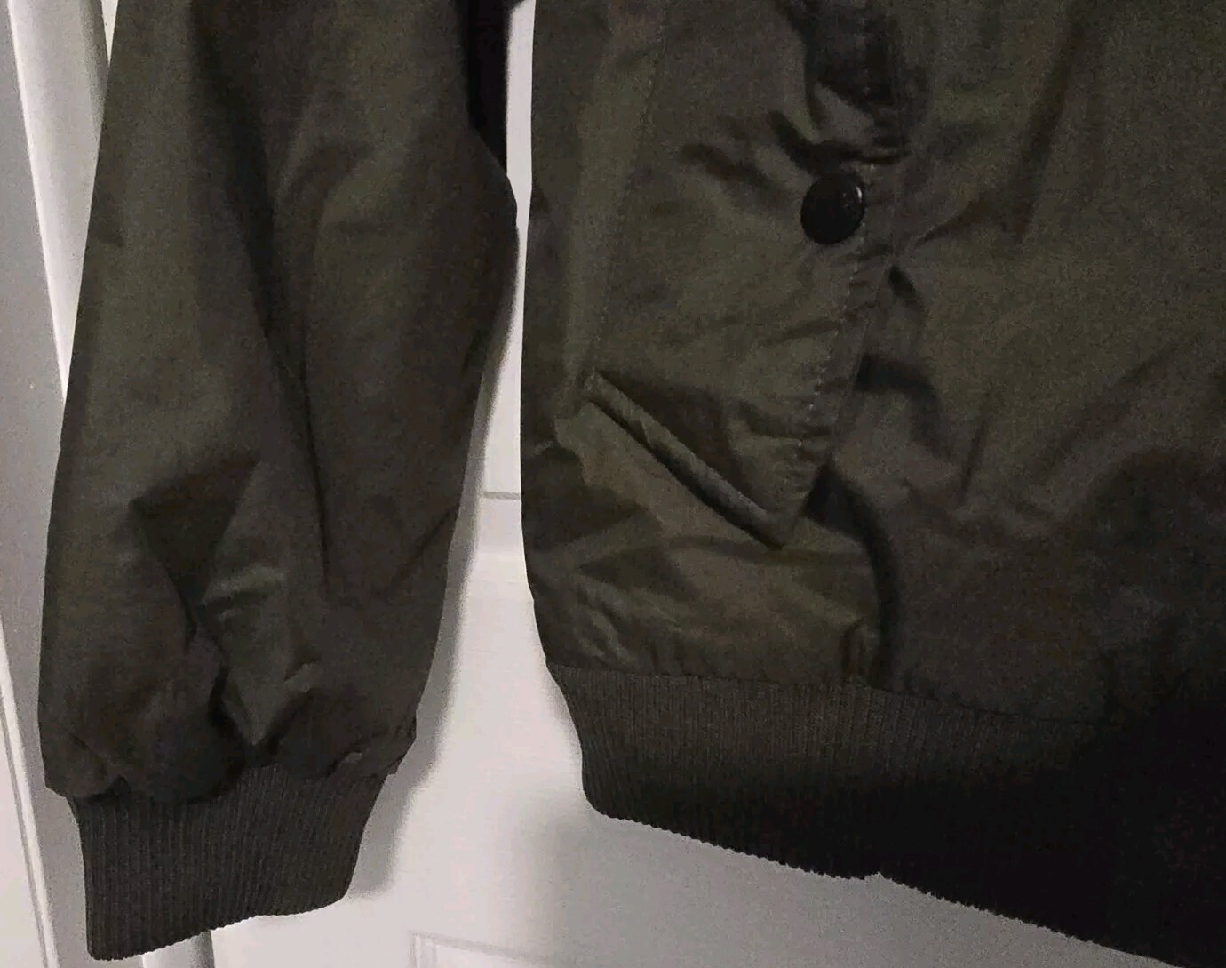 Zak Brand Bomber Jacket Los Angeles Adult 2XL Full Zip Olive Green Puffer Mens
