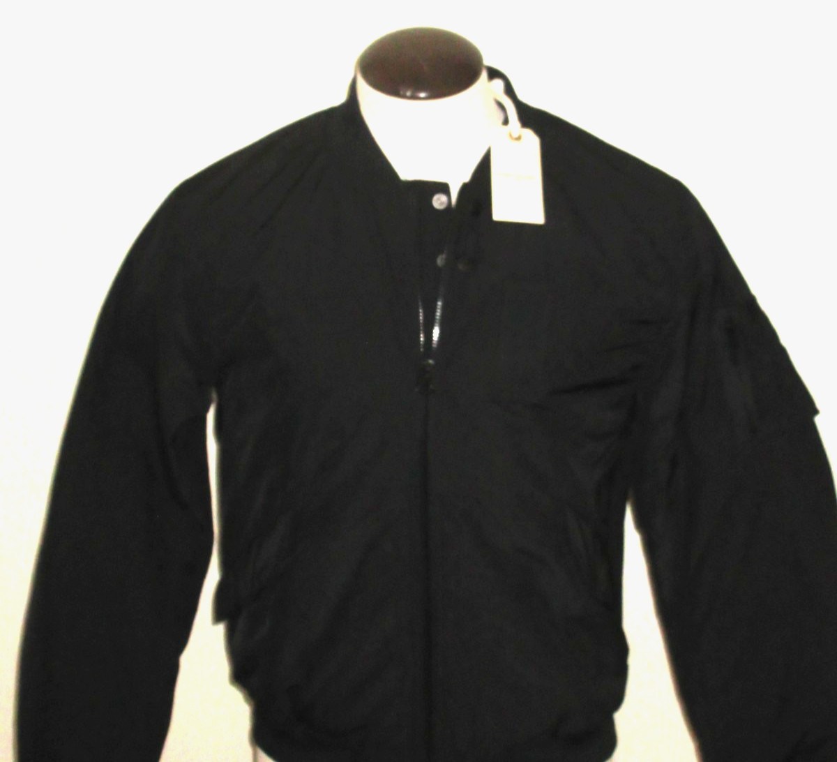 OOBE Brand Men’s Full Zipper Modern Vintage Black Flight Jacket Size Small NWT