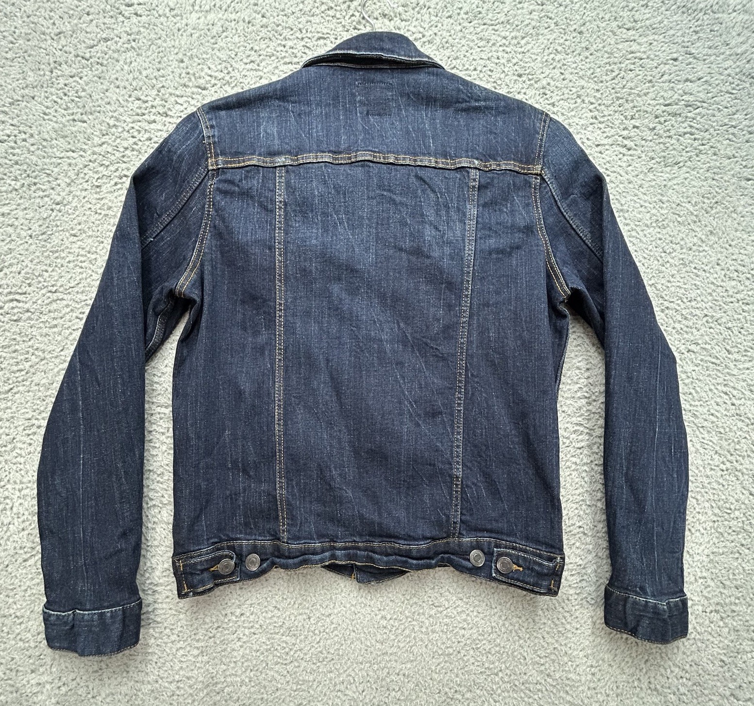AEROPOSTALE Denim Jean Jacket Unisex Adults Size M Button Up Blue Dark Wash