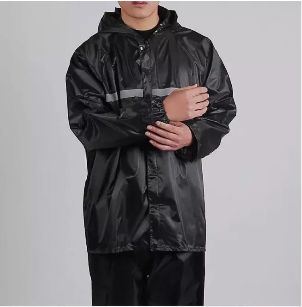 Mens Rain Suits Waterproof Heavy Duty Raincoat Safety Jacket Pants Rain Gear