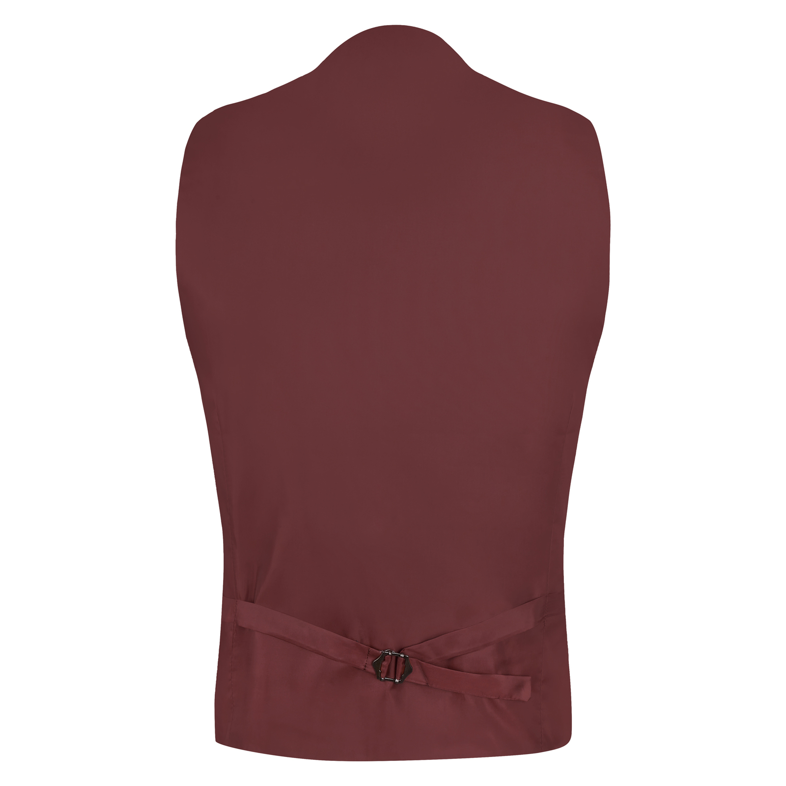 Luxury Burgundy Wool Waistcoat, Tweed