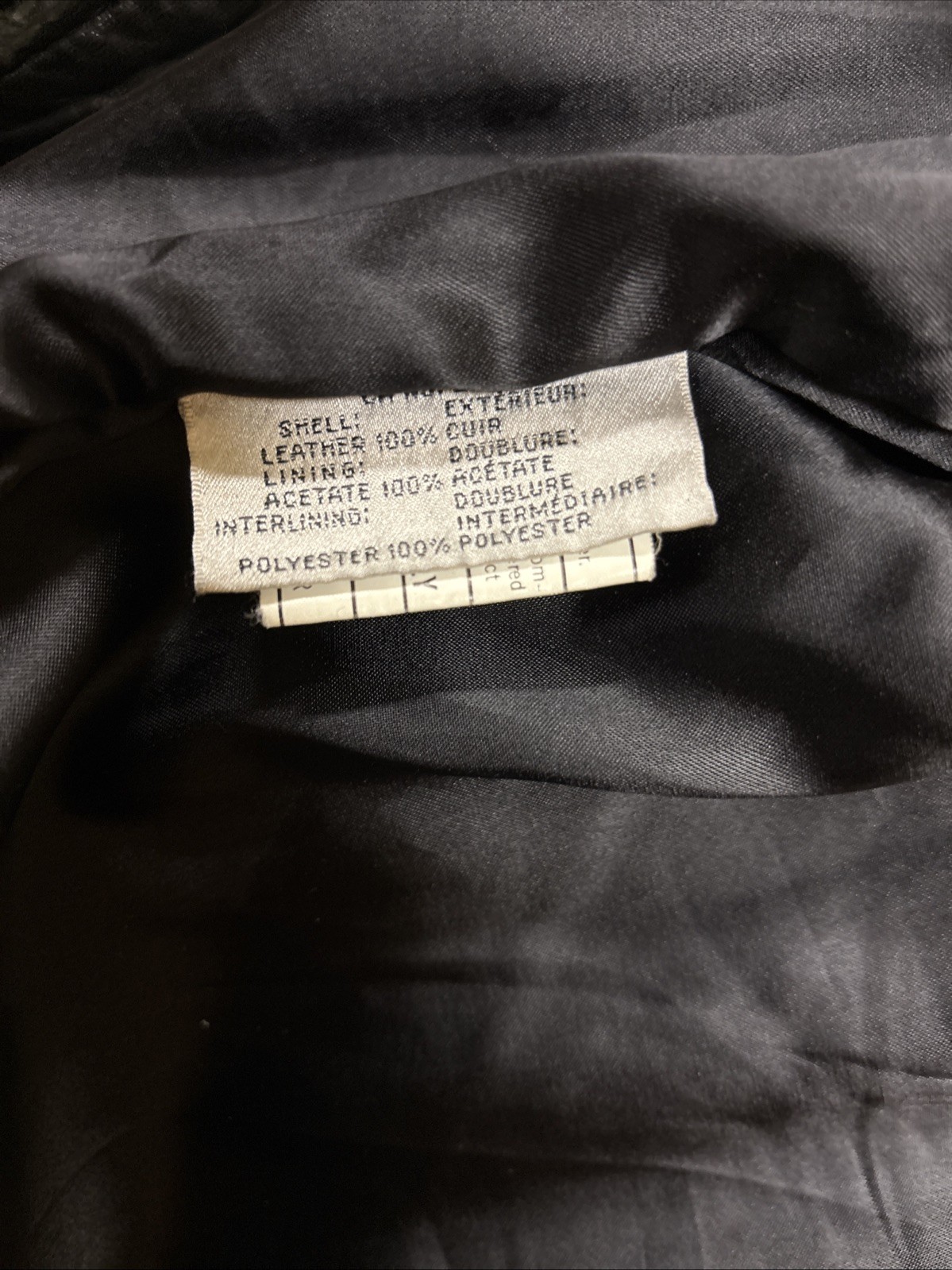Andrew Marc Black Soft Luster Leather Jacket Zipper & Belt Vintage Size Large