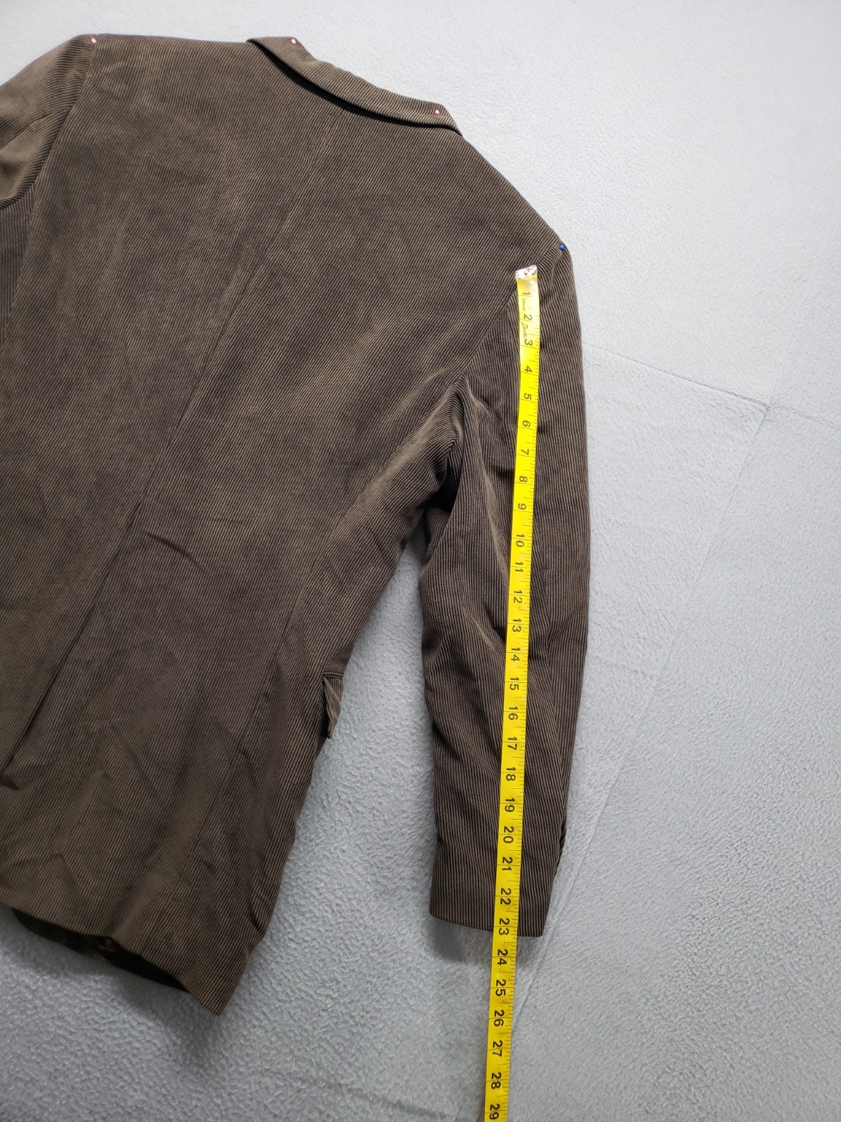 Krizia Uomo Men Blazer Jacket 52 Brown Herringbone Single Breasted Classic Fit