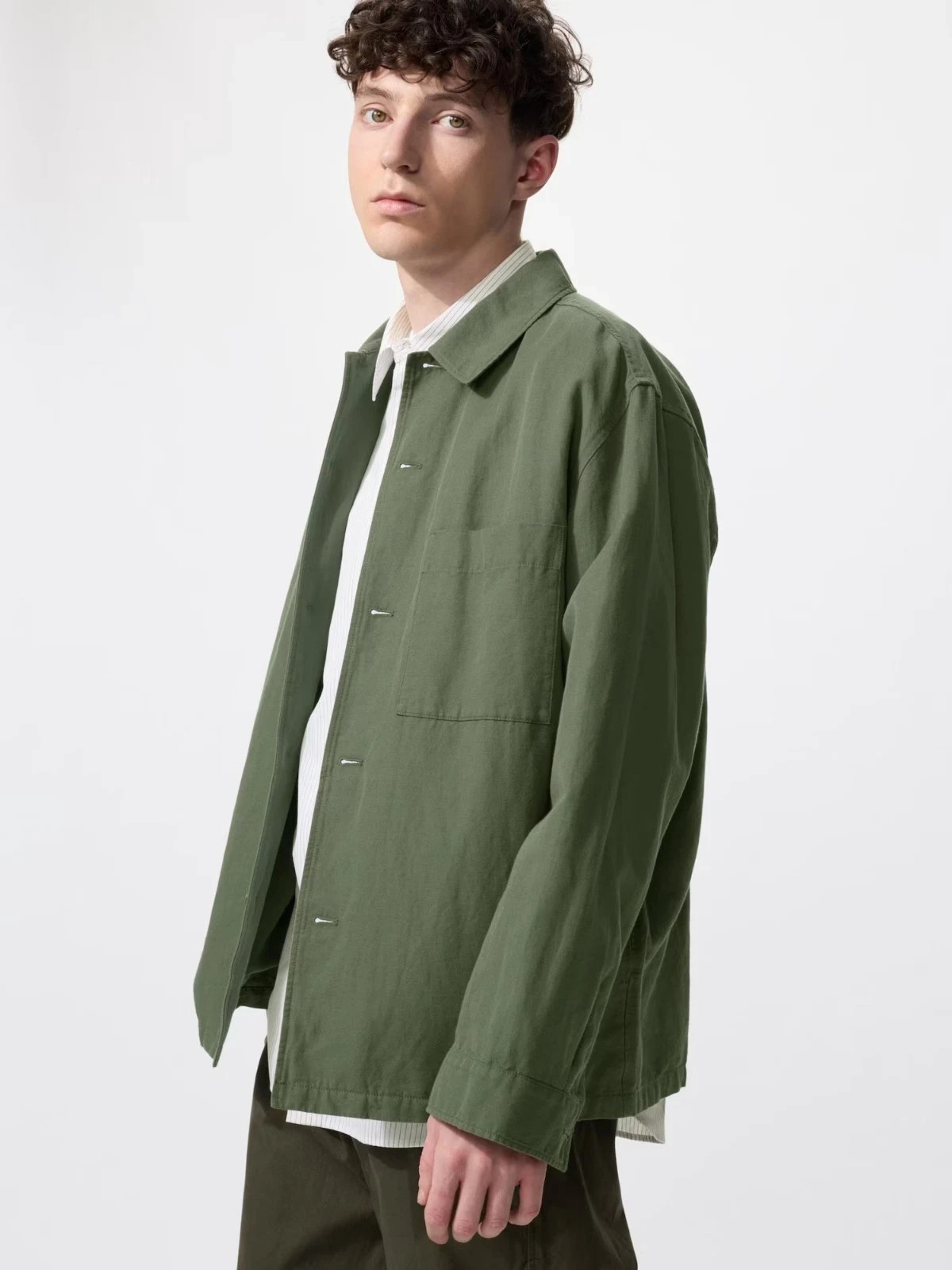 UNIQLO Cotton Linen Shirt Jacket 4 Colors XS~4XL Men Unisex New Japan