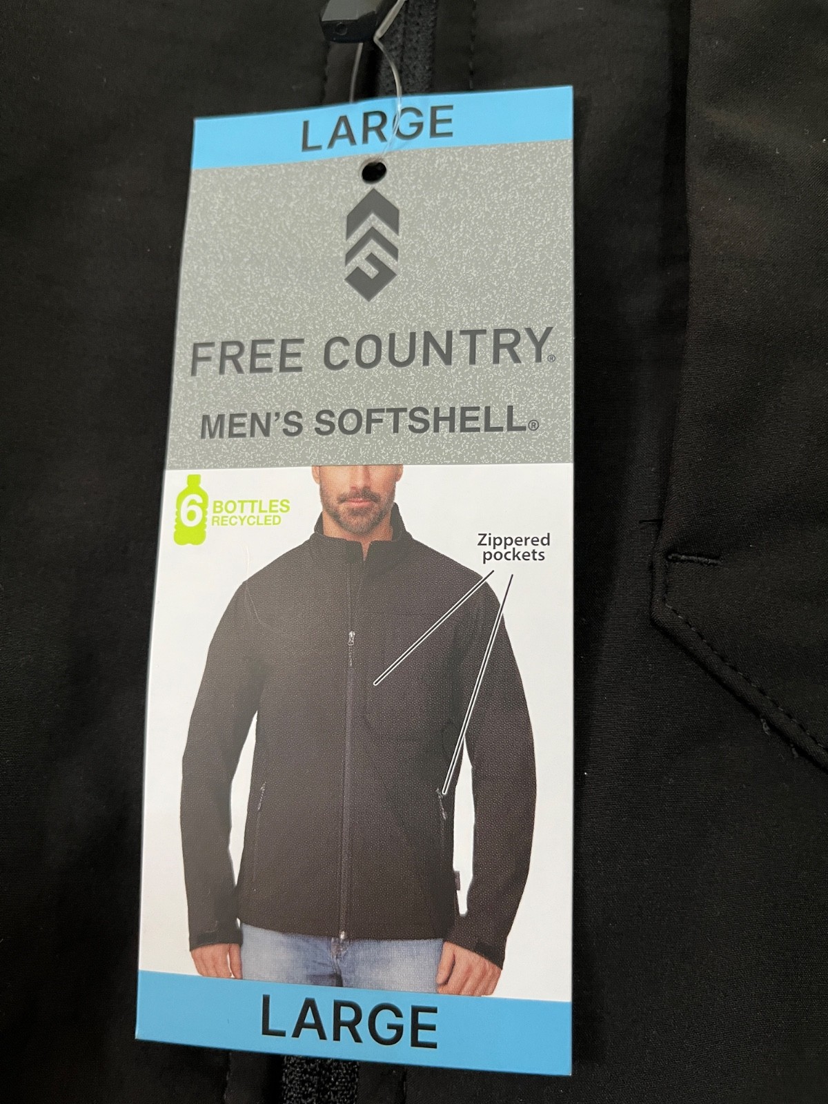 Free Country Men’s 3-Layer Bonded Fabric Wind/Water Resistant Softshell Jacket B