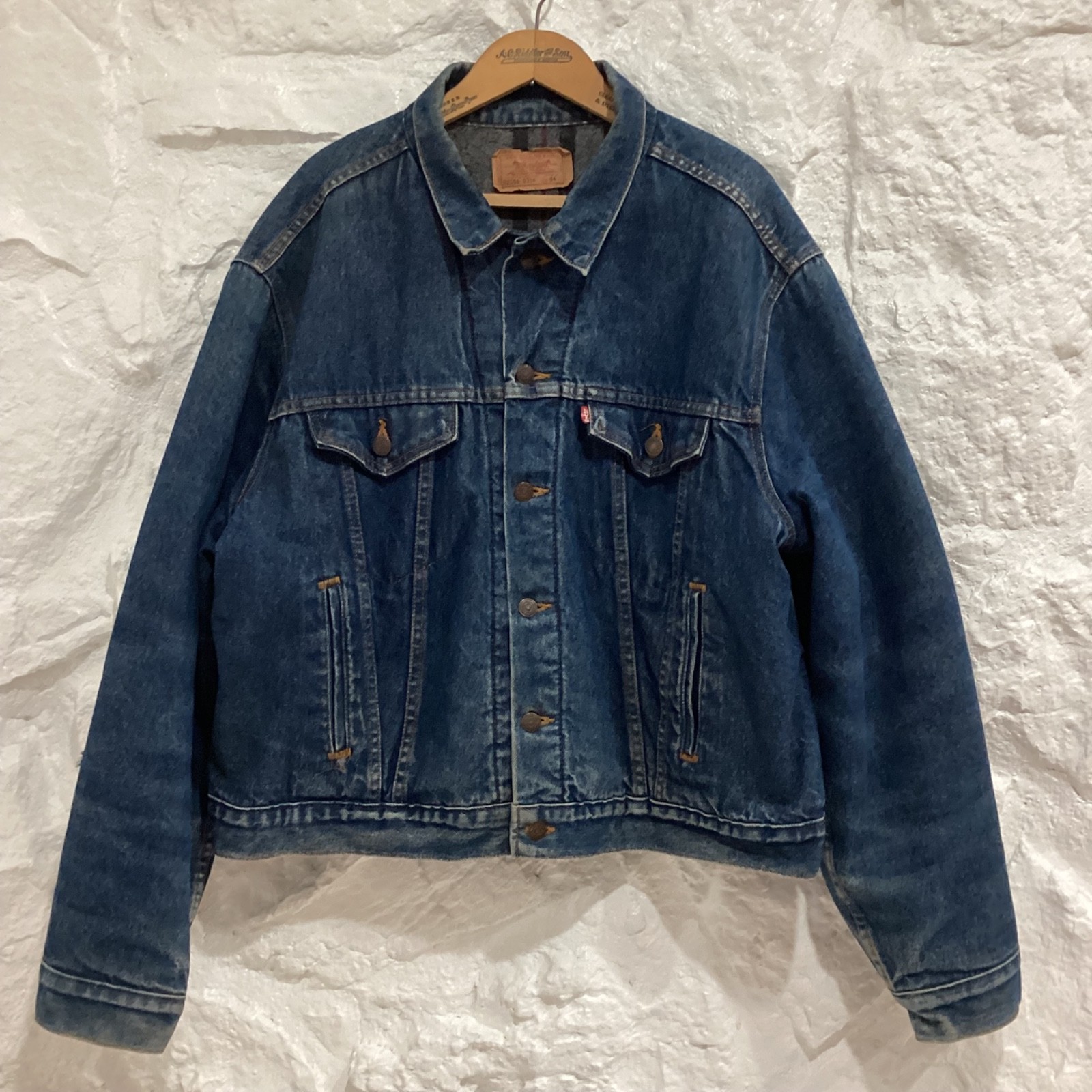 Vintage Levis Denim Blanket Lined Trucker Jacket Sz 54 USA Made 72506 0316 XXL