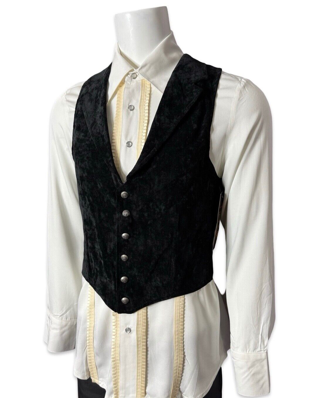 SHRINE Gothic Aristocrat Vampire Vest Jacket Victorian Velvet Pirat Steampunk