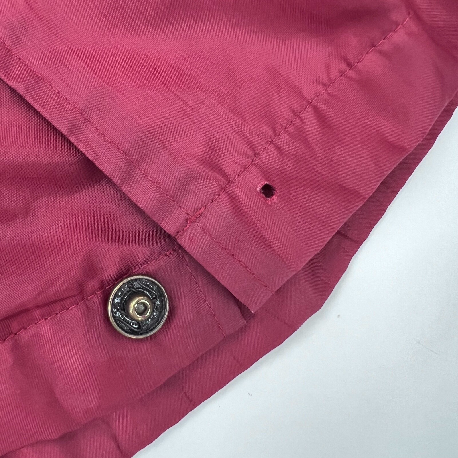 HABAND Men’s Size L Vintage Maroon Nylon Snap-Front Windbreaker Coach’s Jacket