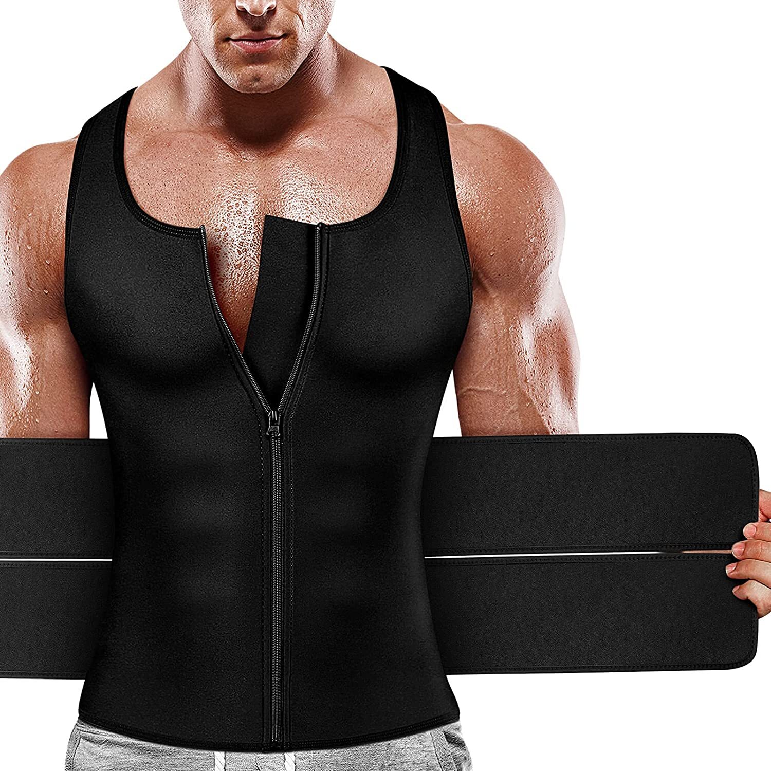Gynecomastia Compress Tank Top Men Slimming Body Shaper Vest Athletic Sweat Vest