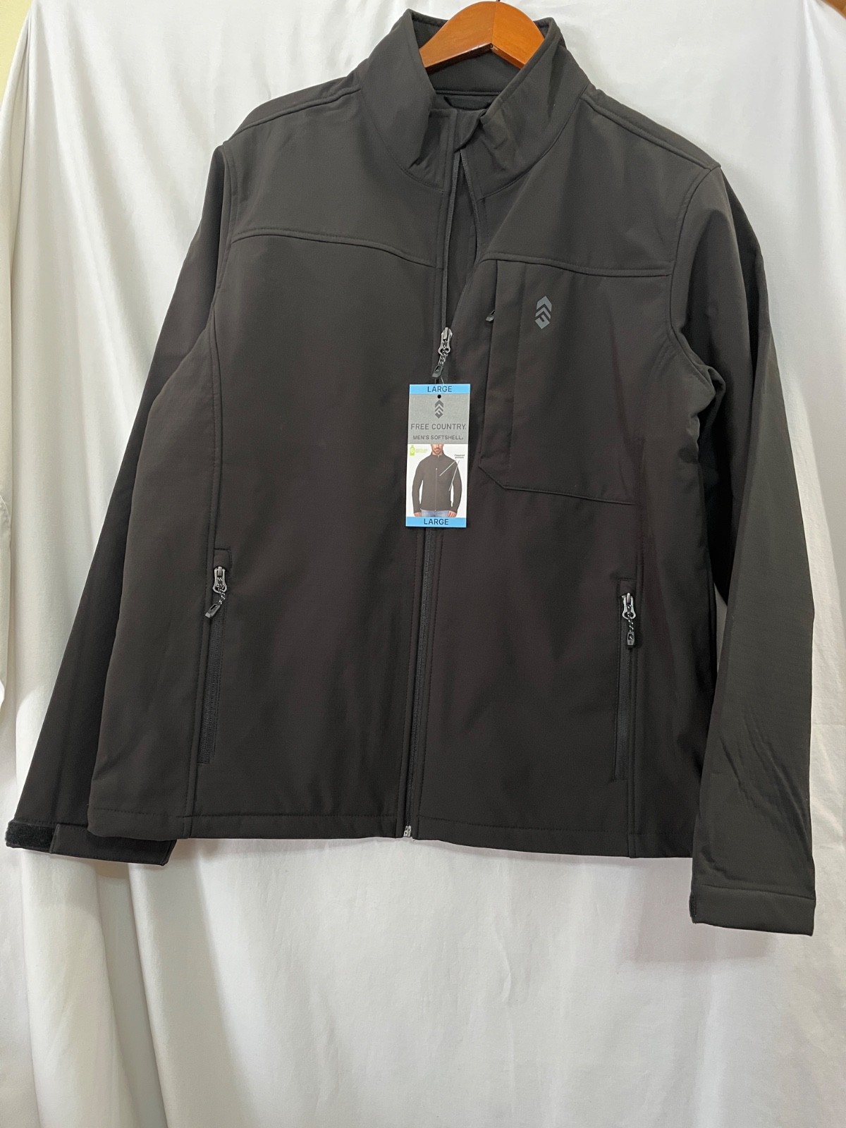 Free Country Men’s 3-Layer Bonded Fabric Wind/Water Resistant Softshell Jacket B