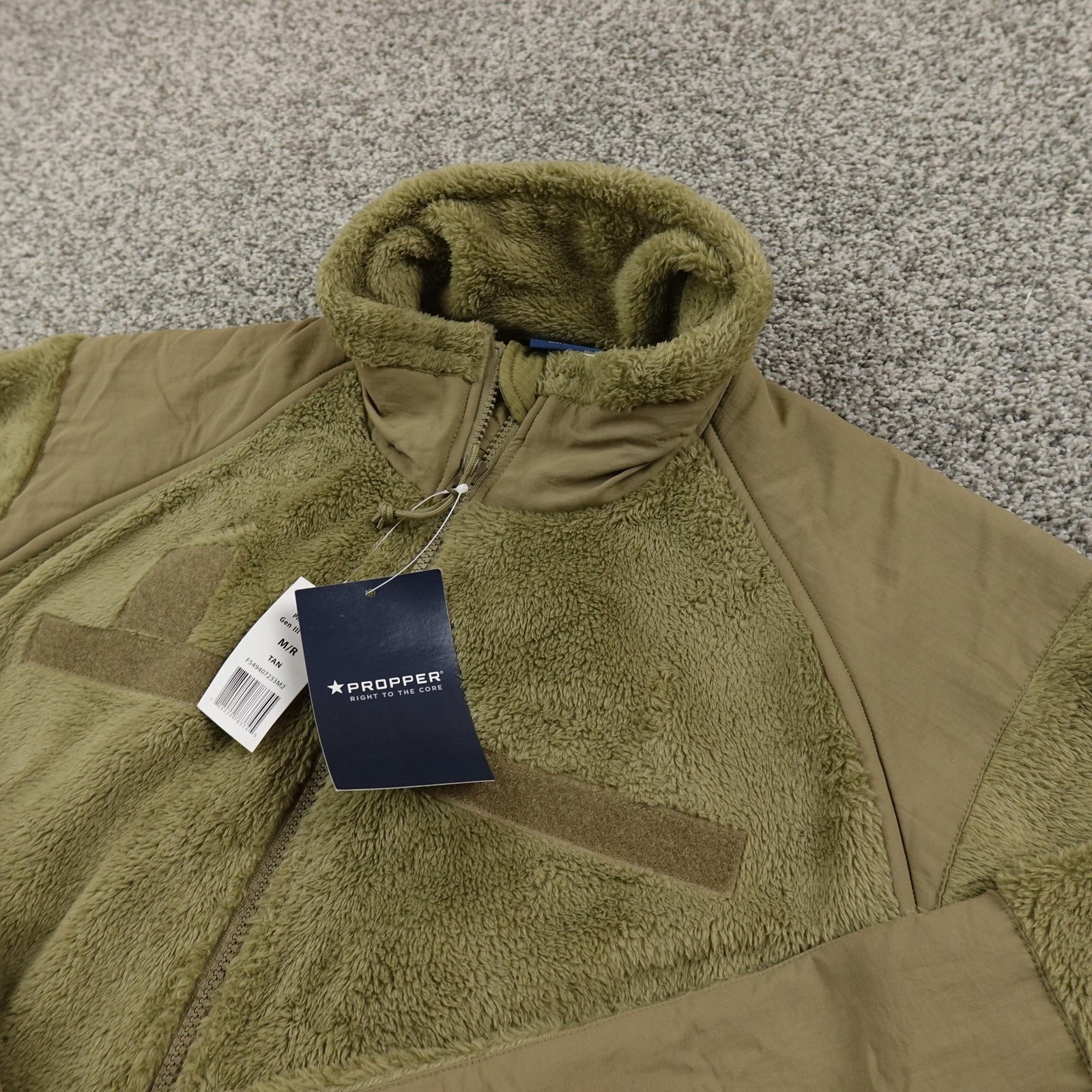NEW Propper Jacket Mens M Green Tan Gen III Fleece Full Zip Military Tactical