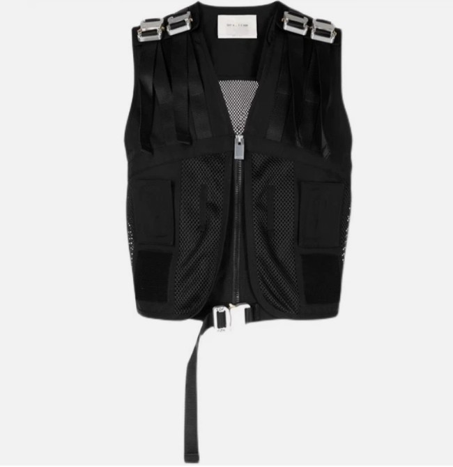 Men Outdoor 1017 ALYX 9SM Buckle Opening Closing Short Vest Zipper Jacket