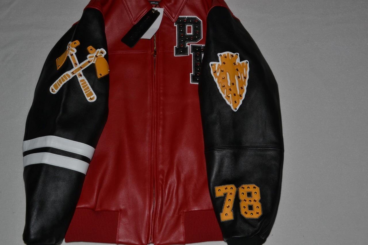 AUTHENTIC Pelle Pelle Men’s LEATHER Renegades Jacket BLACK RED NEW All Sizes