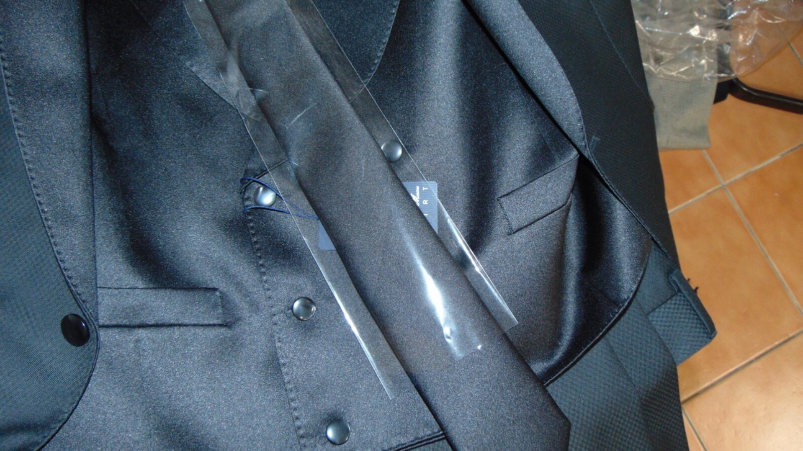 L.B.M. LUIGI BIANCHI MANTOVA TUXEDO BLACK 56 SLIM 1595.00 CART.717S x