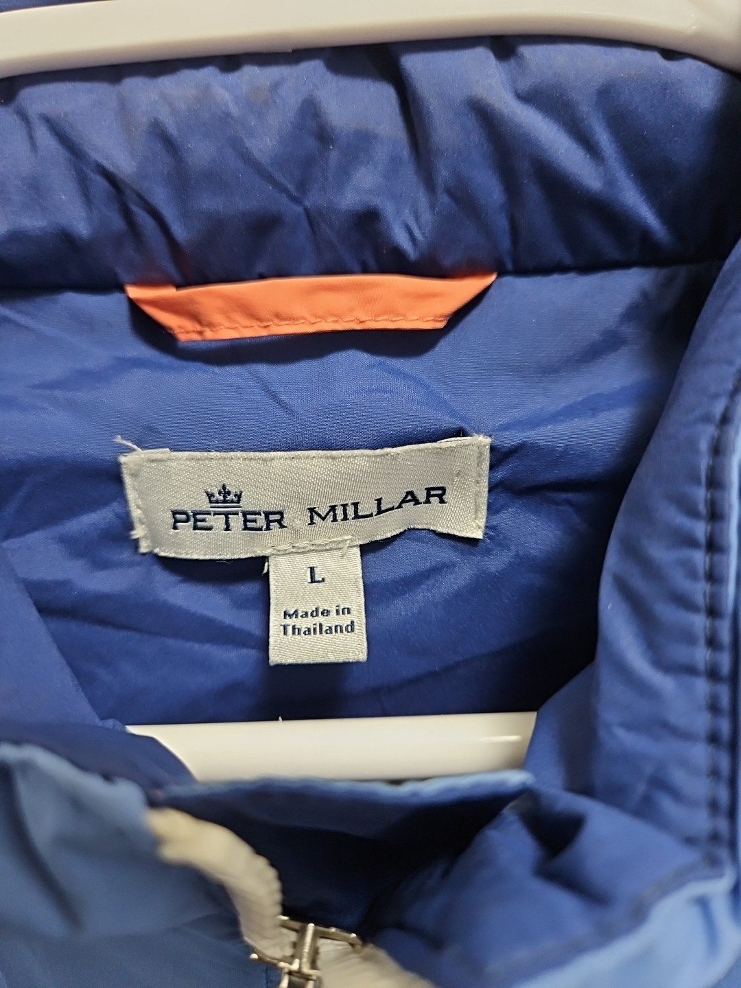 Peter Millar Men’s Seaside Windbreaker Jacket Size Large Blue Golf Walking