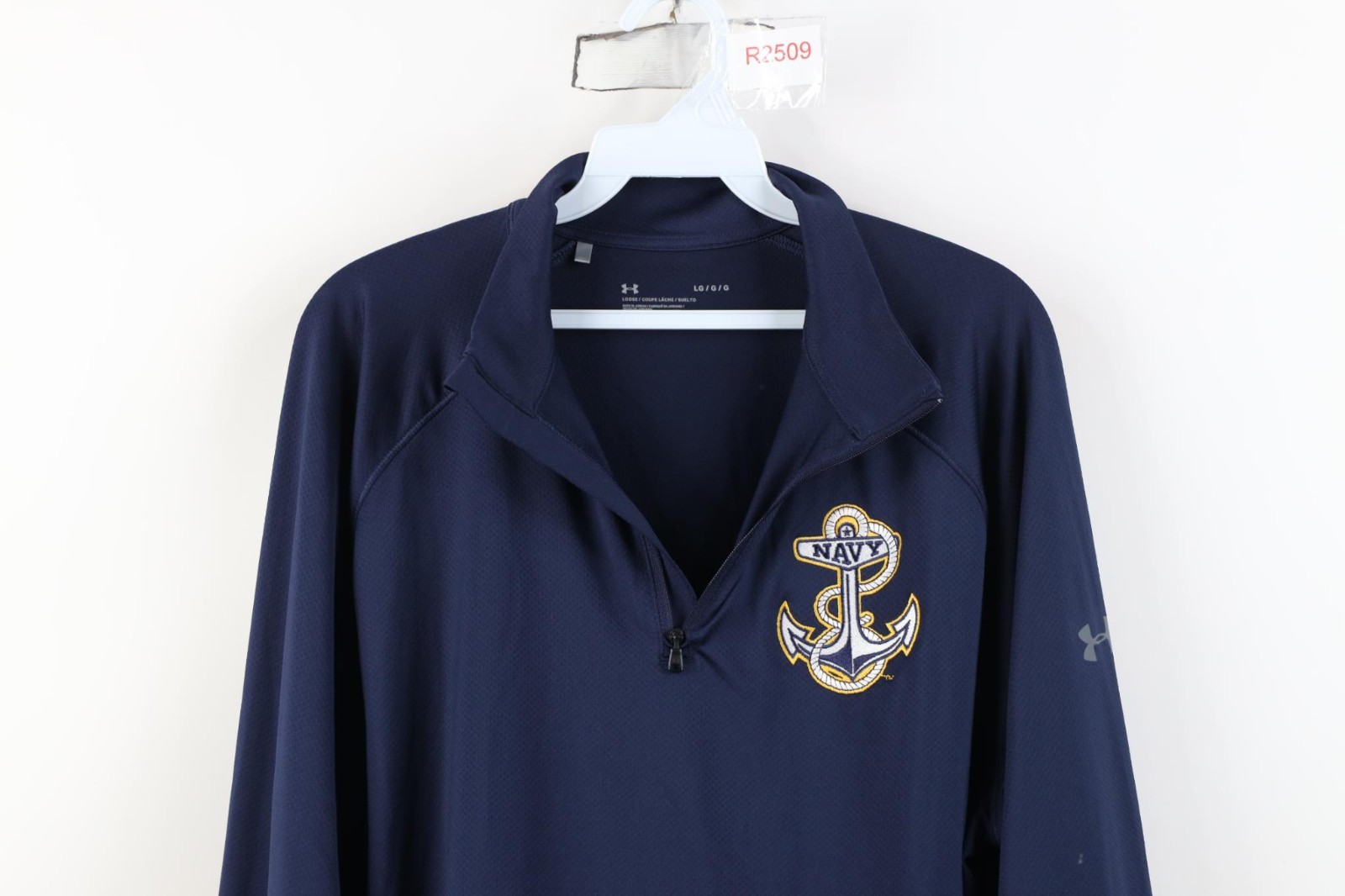 Under Armour Mens Large United States Navy Naval Academy 1/4 Zip Jacket Top