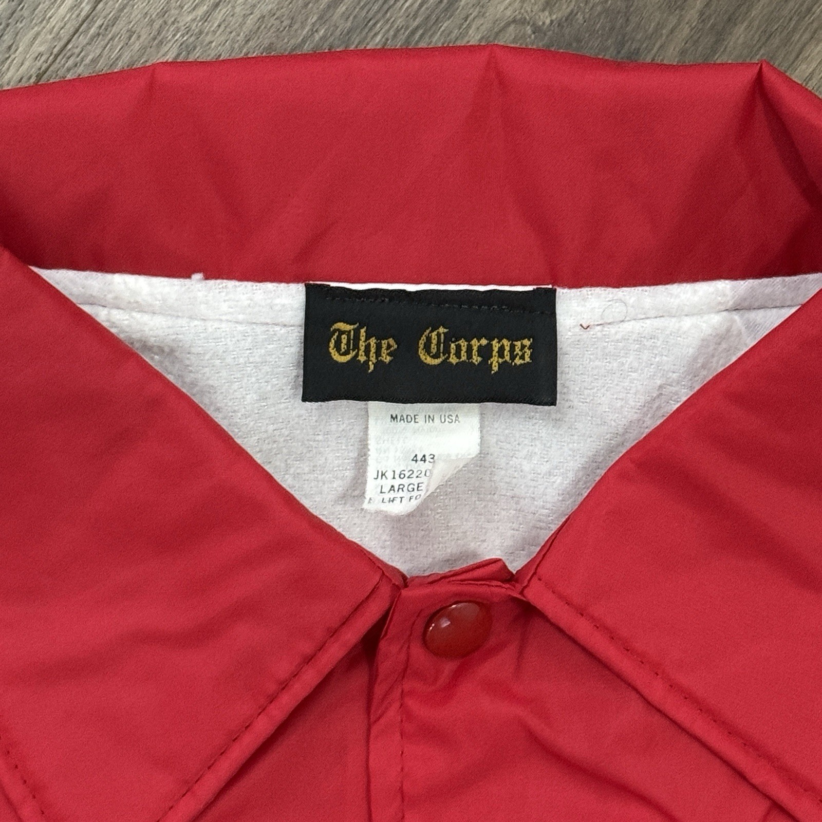 Vintage United States Marine Corps Windbreaker Jacket Embroidered Large Made USA