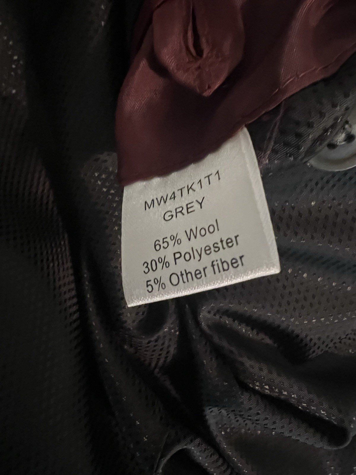 Pronto Uomo Long Overcoat Men’s 46R Grey Wool Single Breasted