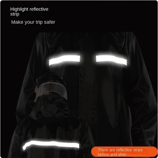 Rain Suit for Men Women Jackets Pant Gear Raincoat Waterproof motorcycle Black