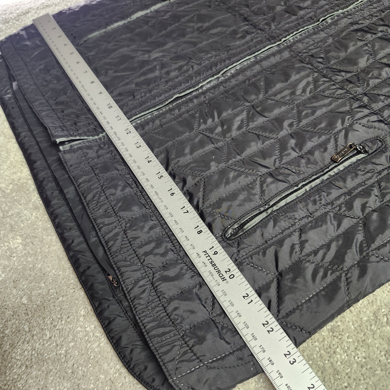 BUGATCHI Quilted Vest Men’s XXL Black Hooded Packable Hood Full Zip UOMO