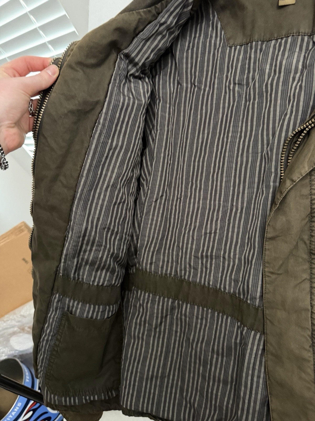 Pronto Uomo Jacket Mens L Brown Field Utility Overshirt Military Outdoor Chore