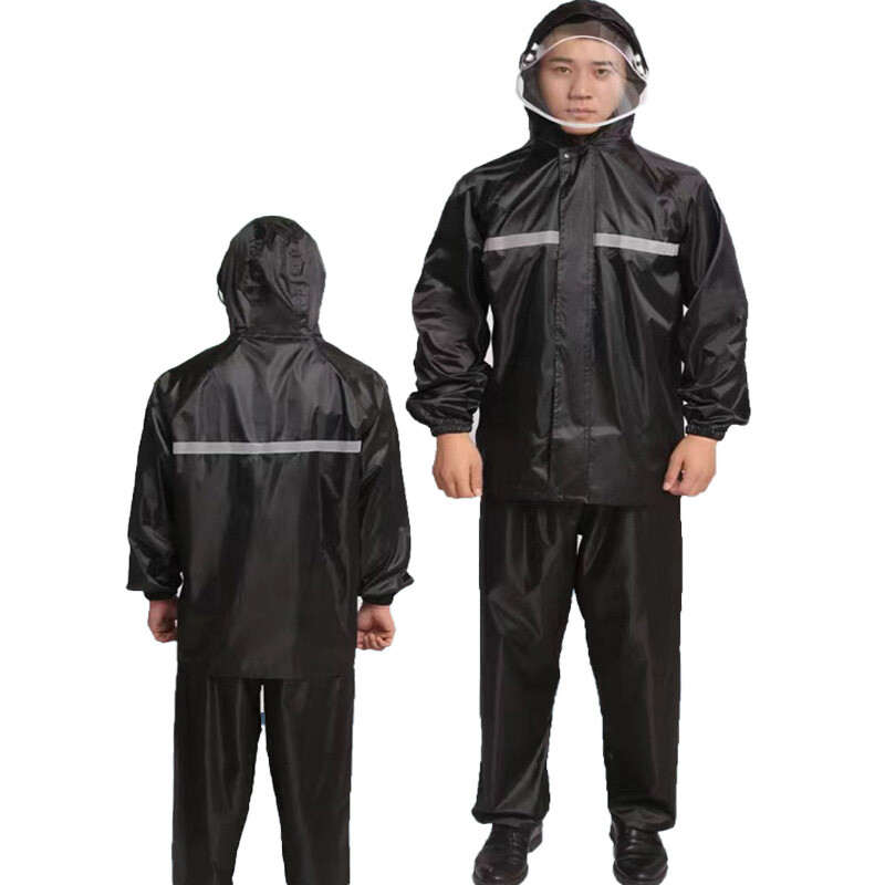 Adult Men Women Rain Suit Jackets Pant Gear Waterproof motorcycle hivis
