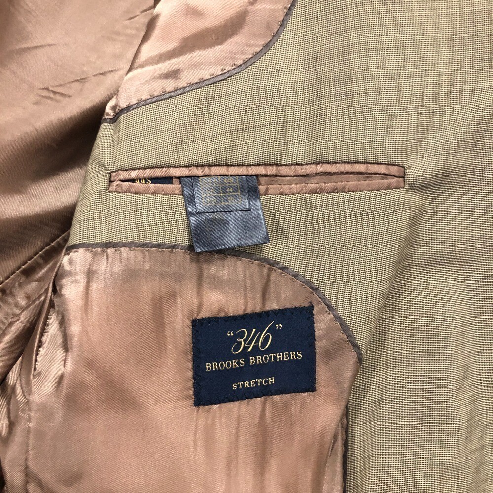 346 Brooks Brothers Stretch Sport Coat Blazer Two Button Wool Blend Size 44S