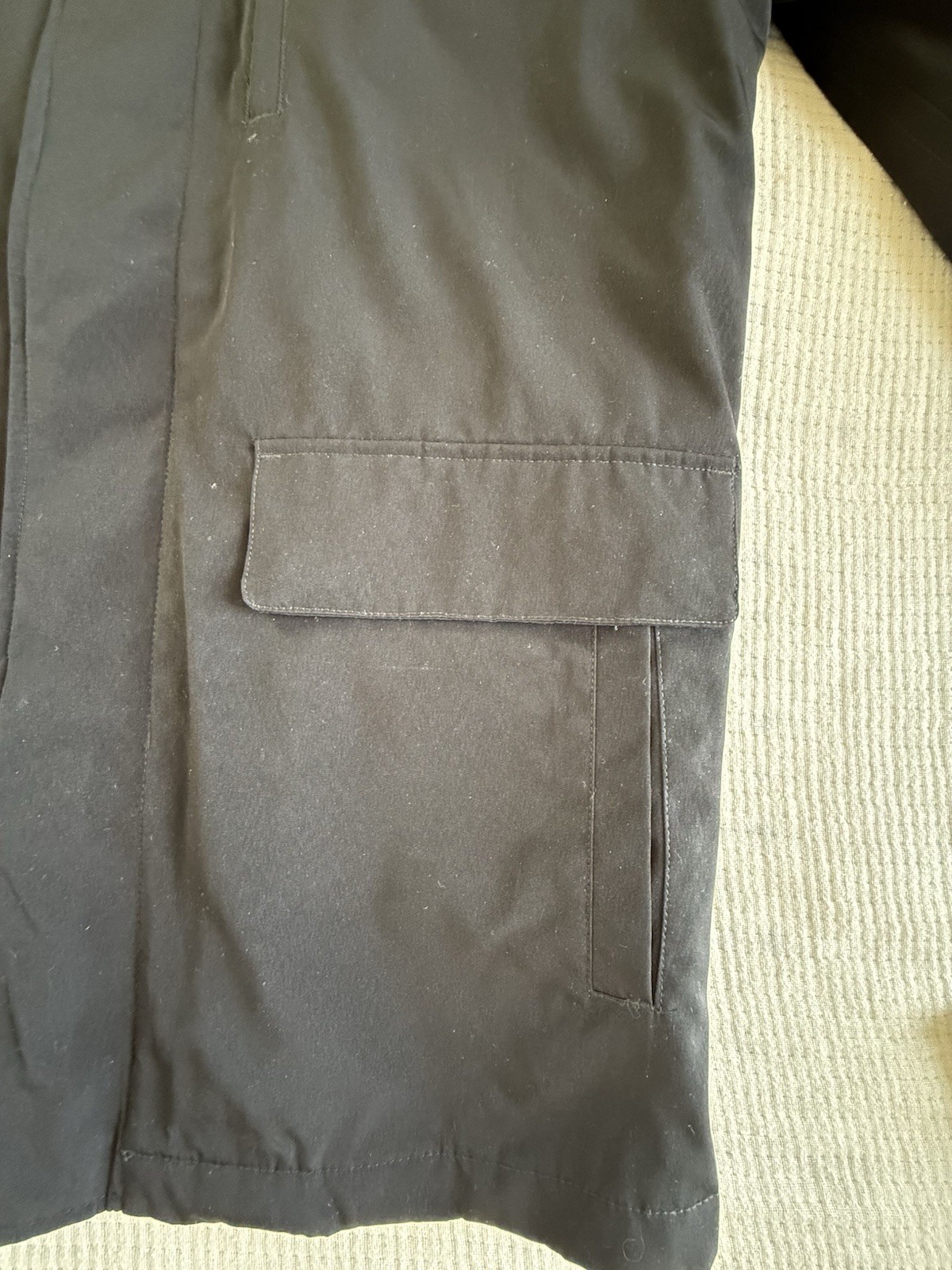 PERRY ELLIS PORTFOLIO MENS MULTI POCKET BLACK BUTTON ZIPPER JACKET SIZE M GUC