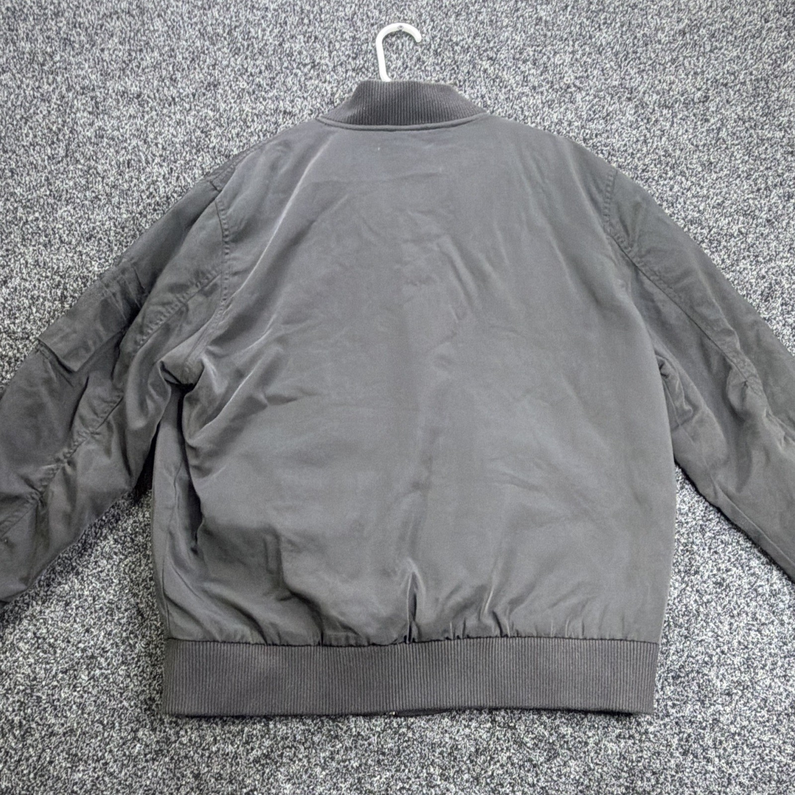 Cotton On Black Bomber Jacket Full Zip Lined Band Collar Men’s XL