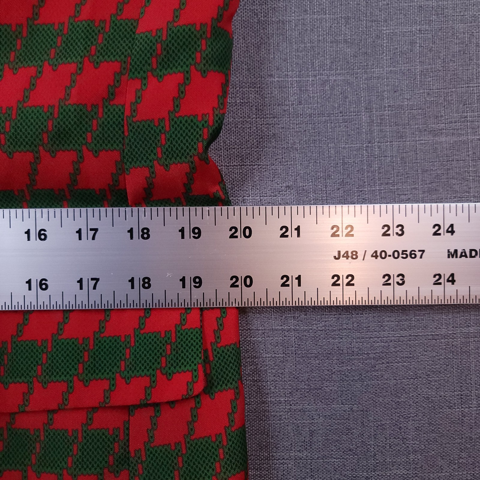 December 25th Holiday Men’s Medium Red Green Lined Houndstooth Party Blazer