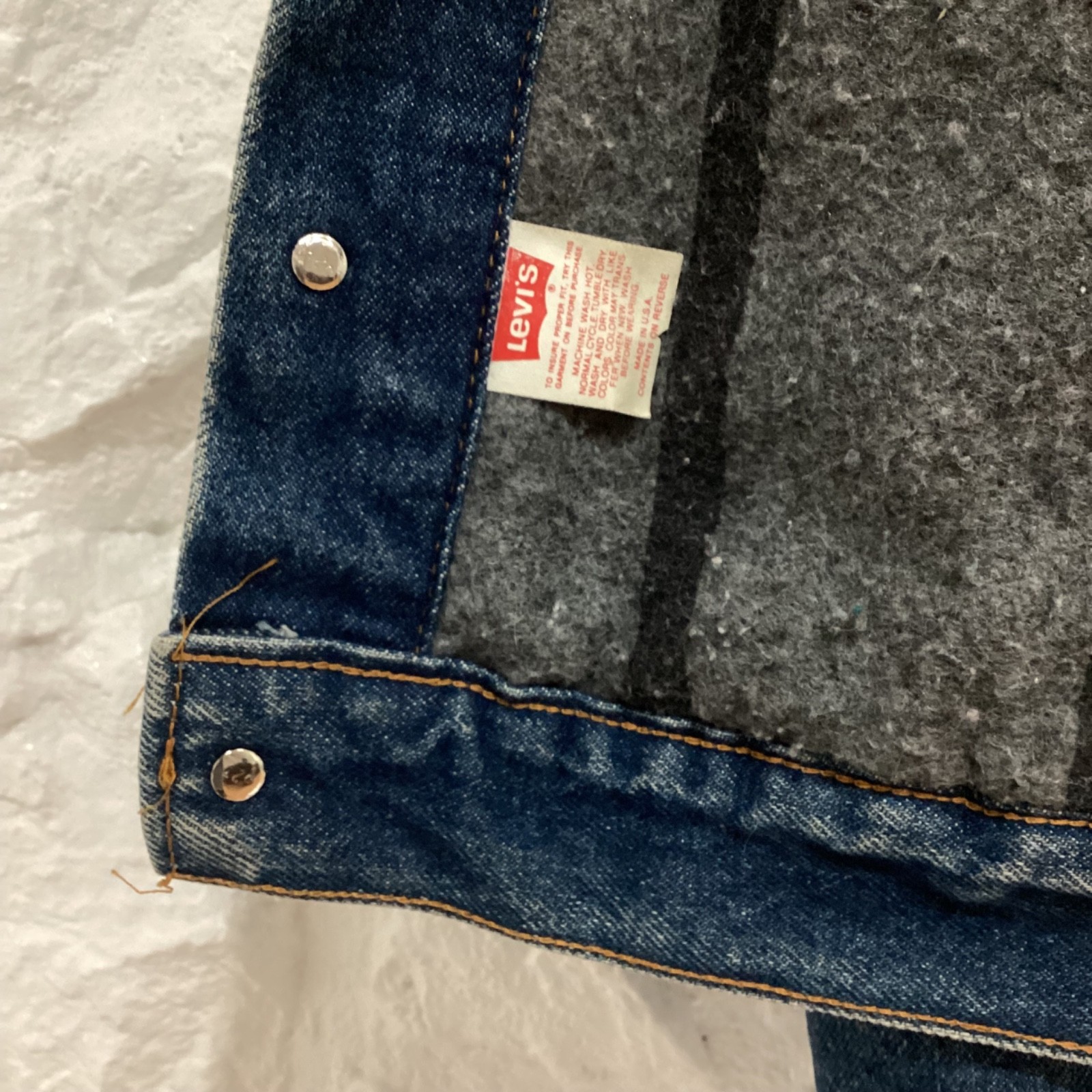 Vintage Levis Denim Blanket Lined Trucker Jacket Sz 54 USA Made 72506 0316 XXL