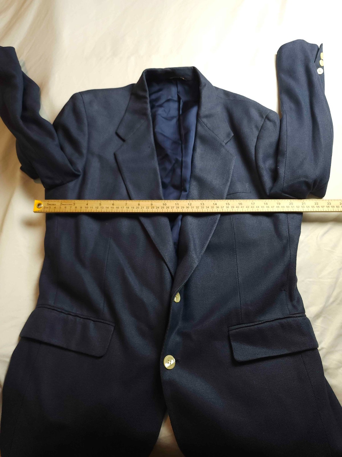 Vintage Blazer Mens XL Blue Gold Button Business Casual Old Money Heritage