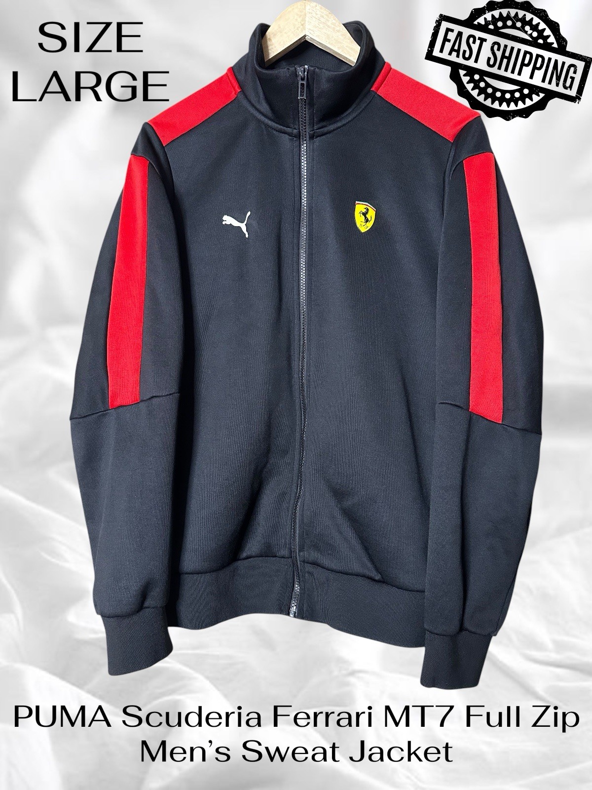 PUMA Scuderia Ferrari MT7 Full Zip Sweat Jacket Men’s Large FAST SHIPPING