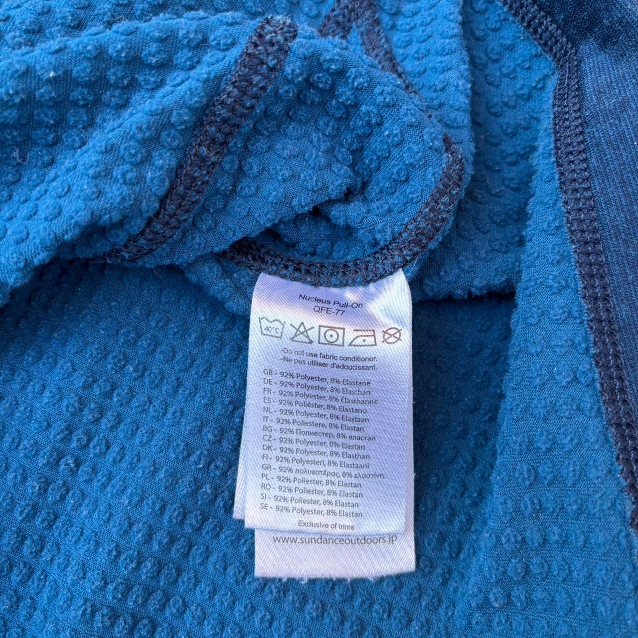 Rab Nucleus Pull On Blue Microgrid Fleece Half Zip Jacket Adult Size Small