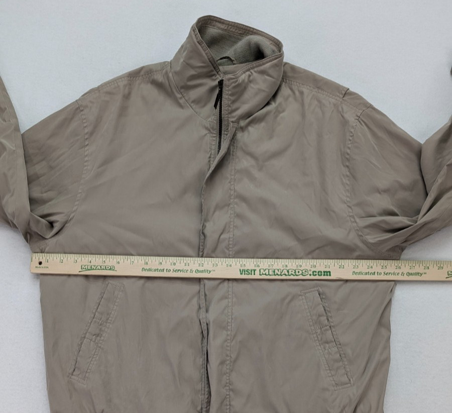 Towne by London Fog Men’s Jacket Size XLT Beige Long Sleeve Full Zip Fall Spring