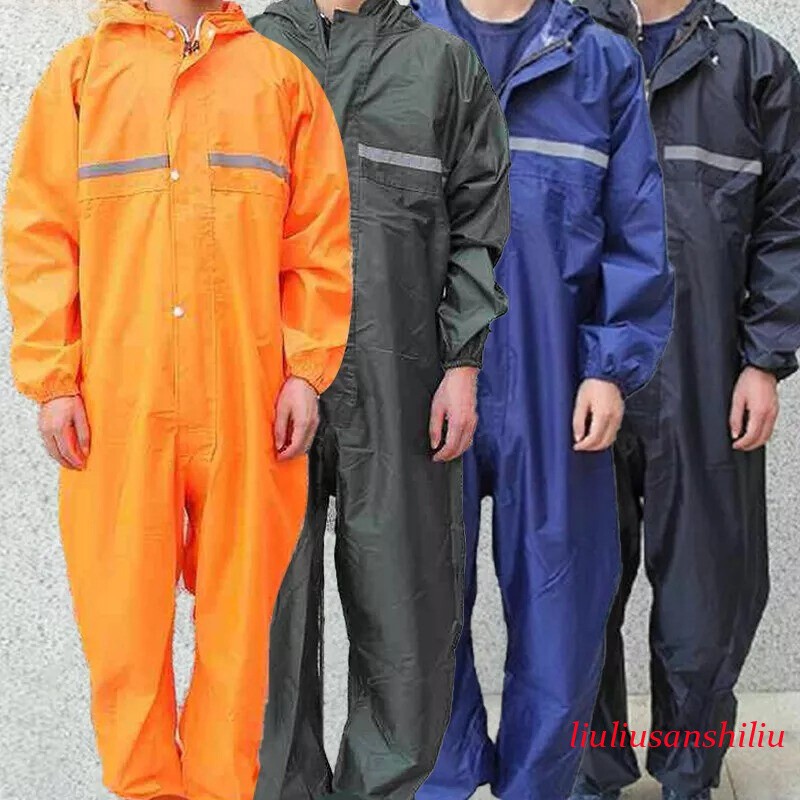 Conjoined Rain Suit Motorcycle Waterproof Raincoat 1 Piece Men Fashion Work