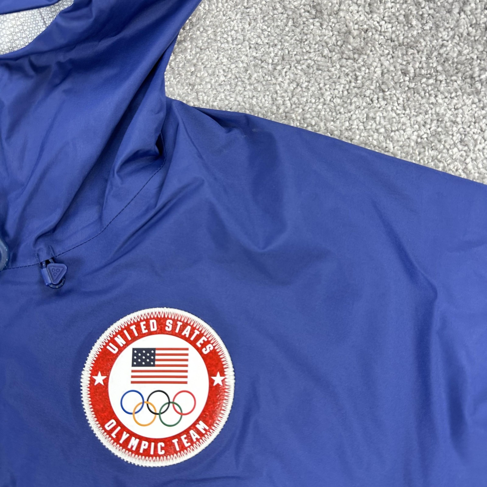 United States Olympic Team Jacket Mens Medium Blue Nike Beijing 2022 ACG Hooded