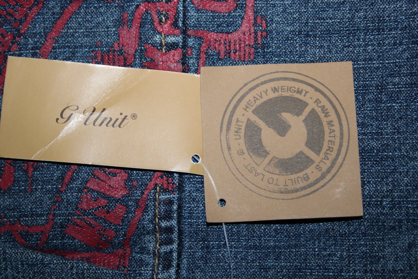 NEW G-Unit Men’s Denim Jacket Blue Jean Tools Of The Trade VTG Pit to Pit : 22″